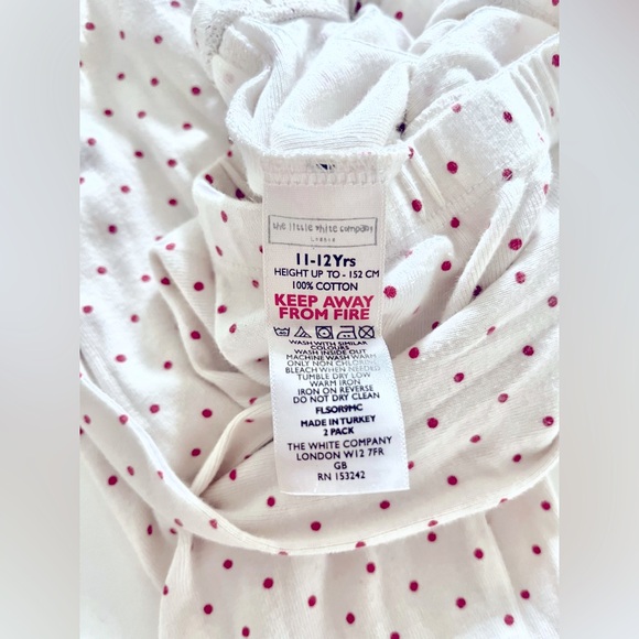 100% Cotton Pyjama Bottoms/The Little White Company (11-12 YRS) - Picture 2 of 2
